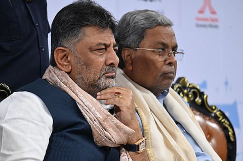 Chief Minister Siddaramaiah with DCM DK Shivakumar