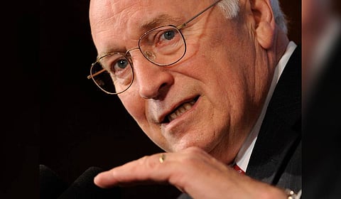 In this June 1, 2009 file photo, former Vice President Dick Cheney speaks at the National Press Club in Washington.