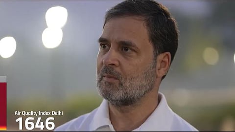 Screenshot from the video Congress leader Rahul Gandhi posted on his X account.