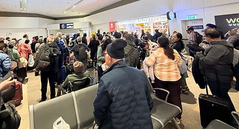Passengers of Air India flight AI174 from San Francisco to New Delhi stranded at Ulaanbaatar Airport in Mongolia.