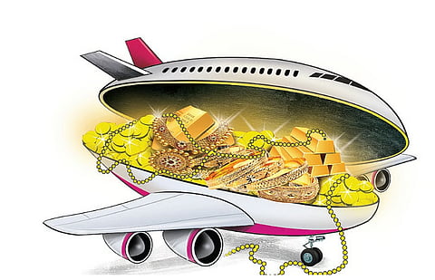 Customs apprehended a woman who arrived from Kuala Lumpur. When examined, she was found to have 2.4 kg of gold in five cut bars of 24K purity concealed on her person. 