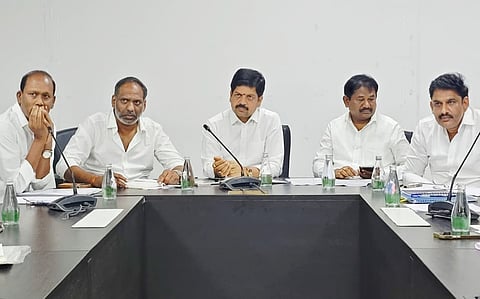 Minister Kollu Ravindra formed a committee comprising the Mining Joint Director, District DMG Officer, a representative from the seigniorage collection agency, and two members from each association.