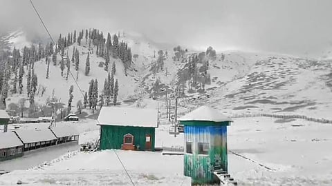 Gulmarg turns into white wonderland after fresh spell of snow in November, 2025.