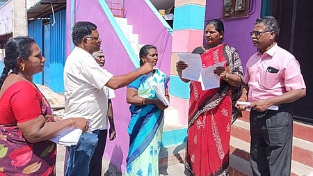 Officials collecting details in Special Intensive Revision (SIR) works in Tiruchy.