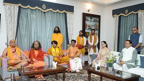 Sages and saints bless Chief Minister Dhami — bestow the title of "Protector of Dharma of Devbhoomi"
