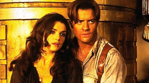 Brendan Fraser and Rachel Weisz in The Mummy (1999)