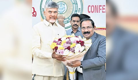 CM Nara Chandrababu Naidu held a meeting with ministers, Secretaries and Senior Officers of Police and Forest Department on "Data-Driven Governance" at Secretariat in Velagapudi on Thursday. 