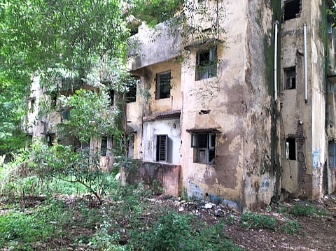 A dilapidated tenement at the Old Housing Unit, Thanjavur