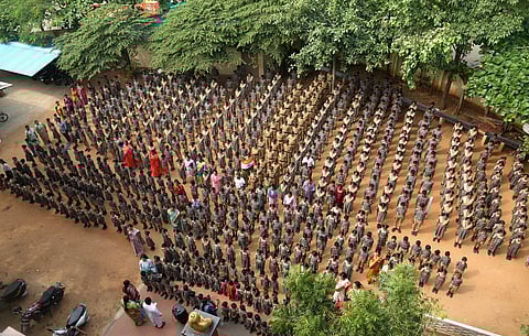 image of Students of Andhra University English Medium School used for representational purposes only