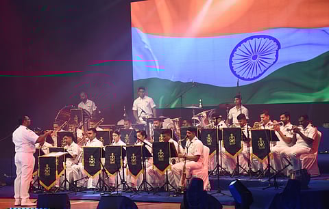 Indian Navy Band at a performance in Chennai