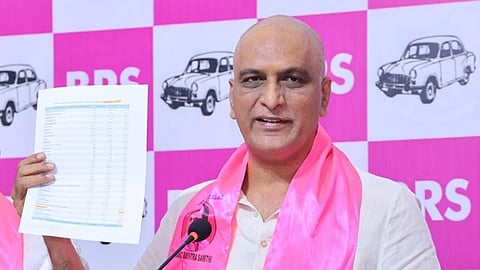 Harish alleged that Revanth, unable to accept the failure of Congress in the Jubilee Hills byelection, “rambled for hours out of frustration.”