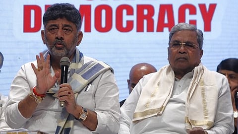 Karnataka Chief Minister Siddaramaiah and 
Deputy Chief Minister DK Shivakumar.