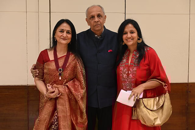Manoj Kumar Sonthalia, Chairman and Managing Director, TNIE, with wife Kalpana Sonthalia and daughter Neha
