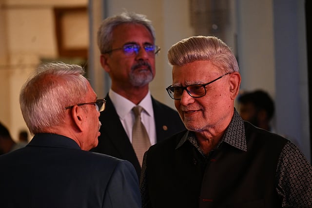 Kris Gopalakrishnan in conversation with Prabhu Chawla, Editorial Director, TNIE. Also seen, Vineet Verma, director, Brigade Hospitality