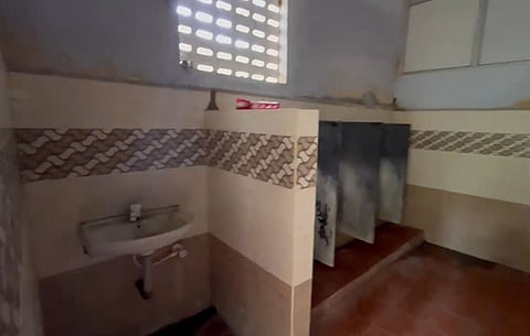 The only toilet used by around 700 students at the Government College of Technology Science block in Coimbatore.