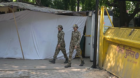 Jantar Mantar area, where  All India Joint Action Committee of Teachers’ Organisations, organised a massive dharna