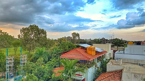 A bird’s eye view of the house