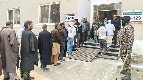 Polling for the high-stakes Budgam Assembly seat in the Jammu and Kashmir bypolls has begun.