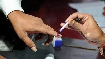 Polling began at 7 am and started slowly but picked up pace as the day progressed, with more voters visiting booths to cast their votes.