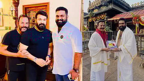 (L to R) Major Ravi, Mohanlal, Anup Mohan