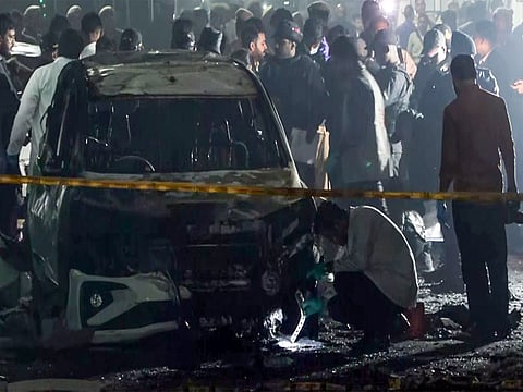 The scene of the Delhi blast.