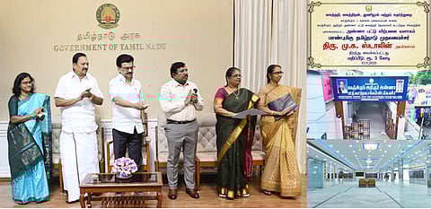 CM Stalin inaugurating the renovated Anna Silk Sales Complex 