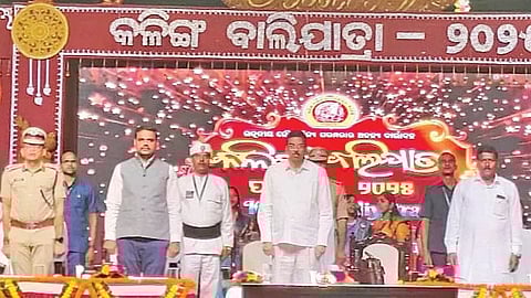 Governor Kambhampati and other guests on the concluding day of Kalinga Balijatra.