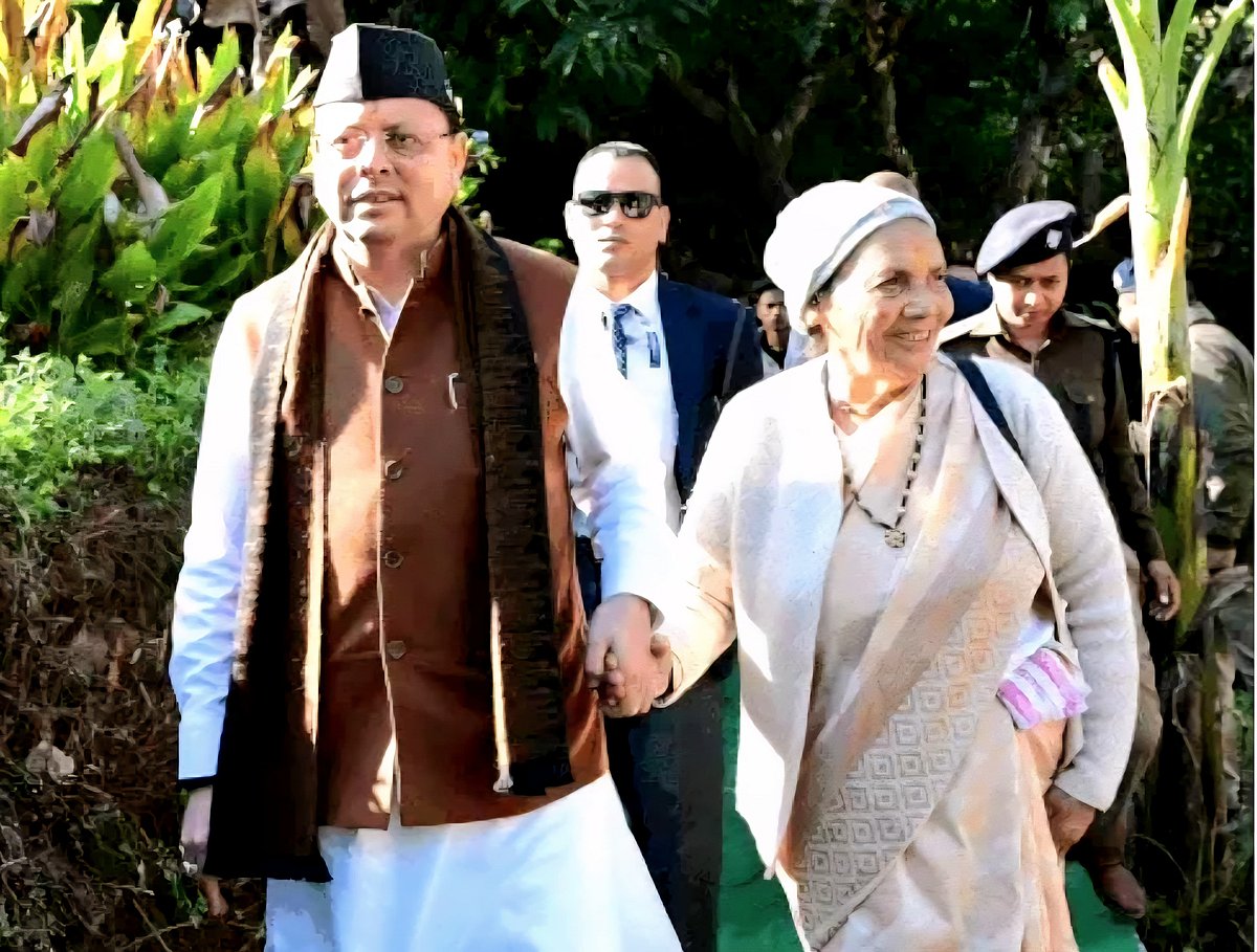 Uttarakhand CM Dhami returns to ancestral village after 45 years, vows to prioritise development