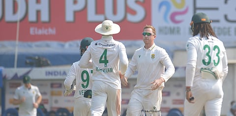 Simon Harmer claimed four wickets against India on Saturday