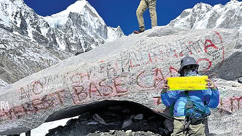 58-year-old Munni Kaisare from Vizag at the Everest Base Camp I Express