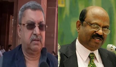 Trinamool Congress MP Kalyan Banerjee and West Bengal Governor C V Ananda Bose