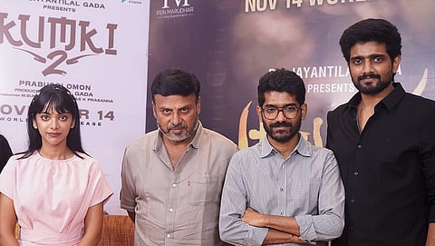 (From L to R) Shrita Rao, Prabu Solomon, Nivas K Prasanna, Mathi from Kumki 2 team