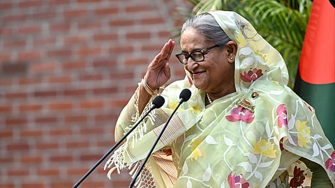 Bangladesh's ousted Prime Minister Sheikh Hasina.