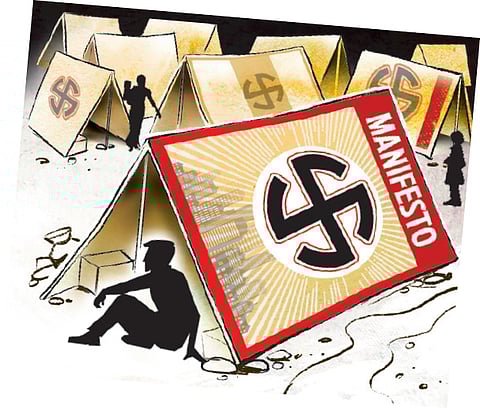 The manifesto said as a further step in eradicating extreme poverty from Kerala,  the government would take steps to find extreme poor families—by liberalising the indicators—and uplift them.