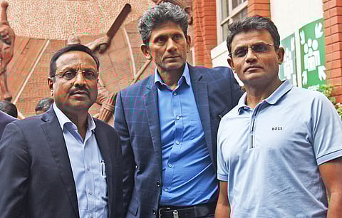 Former India cricketer Venkatesh Prasad (C) is the new KSCA President, Sujith Somasundar (R) will be Prasad's deputy as Vice President.