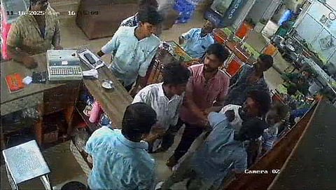 The city police arrested five members of a gang of seven who attacked a hotel in Tiruppur over delayed delivery of fried rice. 