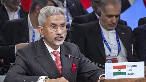 External Affairs Minister S Jaishankar addresses the SCO Council on November 18, 2025.