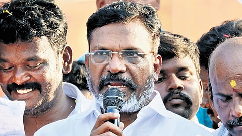 Viduthalai Chiruthaigal Katchi (VCK) president Thol Thirumavalavan.
