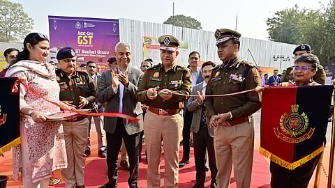  Delhi Police Commissioner Satish Golchha during the inauguration of  Delhi Police Pavilion at the India International Trade Fair (IITF).