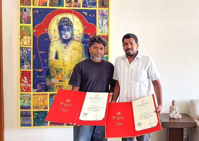 Pa Ranjith and Gridaran with the citation from IDSFFK