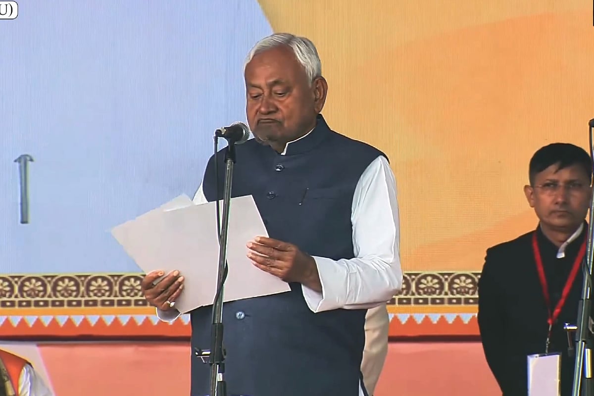 Bihar’s comeback king: Nitish Kumar takes oath as Bihar chief minister for a record 10th time