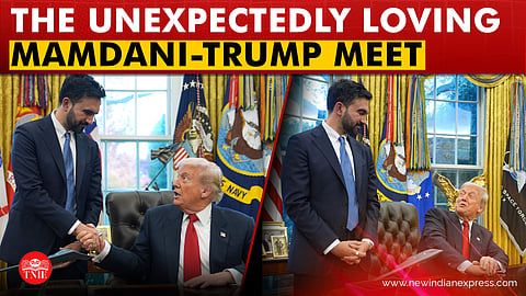 President Donald Trump shakes hands with New York City Mayor-elect Zohran Mamdani in the Oval Office of the White House, Friday, Nov. 21, 2025, in Washington.