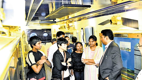 The Space on Wheels mobile exhibition was inaugurated in Vijayawada.