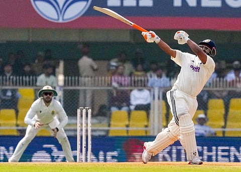 Rishabh Pant attempts an extravagant shot before getting out on Day 3
