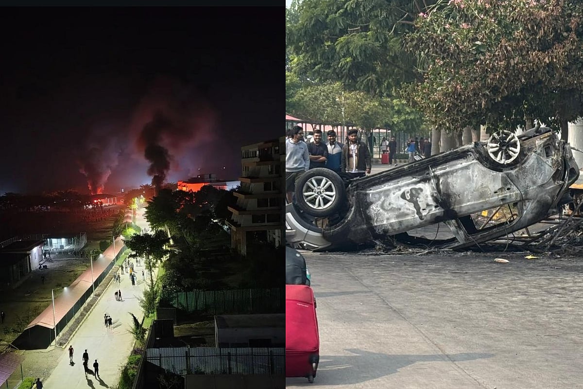 Violent student protest over basic amenities rocks VIT Bhopal campus, vehicles torched