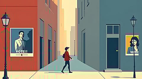 Hand-drawn lines of power