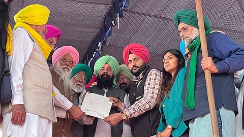 Representatives of the SKM that comprises around 30 farmer organizations addressed the gathering. (Photo | Special arrangement)