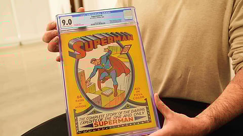 A view of a DC Comics, Superman No. 1 issue is shown Monday, Nov. 24, 2025, in Irving, Texas.
