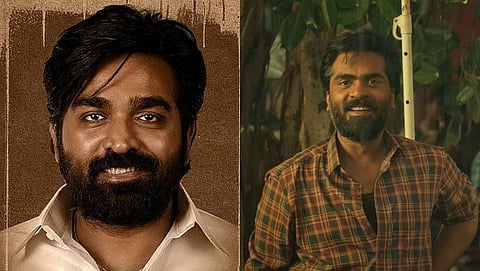 (L) Vijay Sethupathi; (R) Silambarasan in Arasan