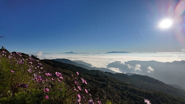 A view from Kapamodzu Peak in Phek district, Nagaland